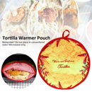 Tortilla Pancake Warmer Pouch Food Insulation Bag Microwave Oven Lunch Bag