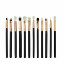 12pcs Eye Cosmetic Brush Set Eyeshadow Eyebrow Blending Br Set Makeup Brush G5E1