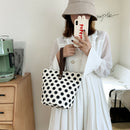 Fashion Women Polka Dots Handbag Casual Large Capacity Shopping Travel Tote Bag