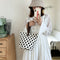 Fashion Women Polka Dots Handbag Casual Large Capacity Shopping Travel Tote Bag