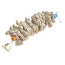 Parrot Bird Toys Chewing Bite Cage Hanging Bell Swing For Pet Birds Straw Toys