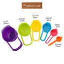 6 Pcs Kitchen Measuring Spoon Rainbow Color Stackable Combination Measuring  Hn