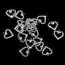 20pcs Rhinestone Crystal Heart Pendent For Jewelry DIY Craft