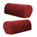 Stretch Couch Sofa Armrest Covers Recliner Armchair Slipcovers Anti-Slip Red