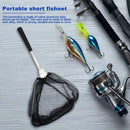 Portable Aluminium Alloy Pole Net Single Triangle Folding Fish Landing Net