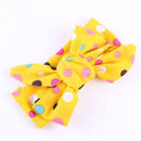 7pcs Kid Baby Girl Headbands Lovely Dot Print Headwrap Big Bowknot Headwear