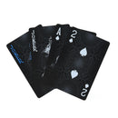 54pcs Waterproof Black Plastic Playing Cards Poker Cards Magic Playing Cards  Z