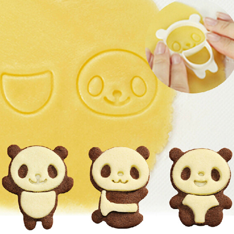 1 Set Practical Cute Little Panda Molds DIY Bread Cookie Fondant Biscuit Mould