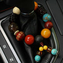 Fashion Car Mirror Hanging Pendant Car Gear Beads Bracelet Rearview Suspens