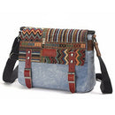 Retro Shoulder Bag National Style Diagonal Cross Female Bag Square Canvas B