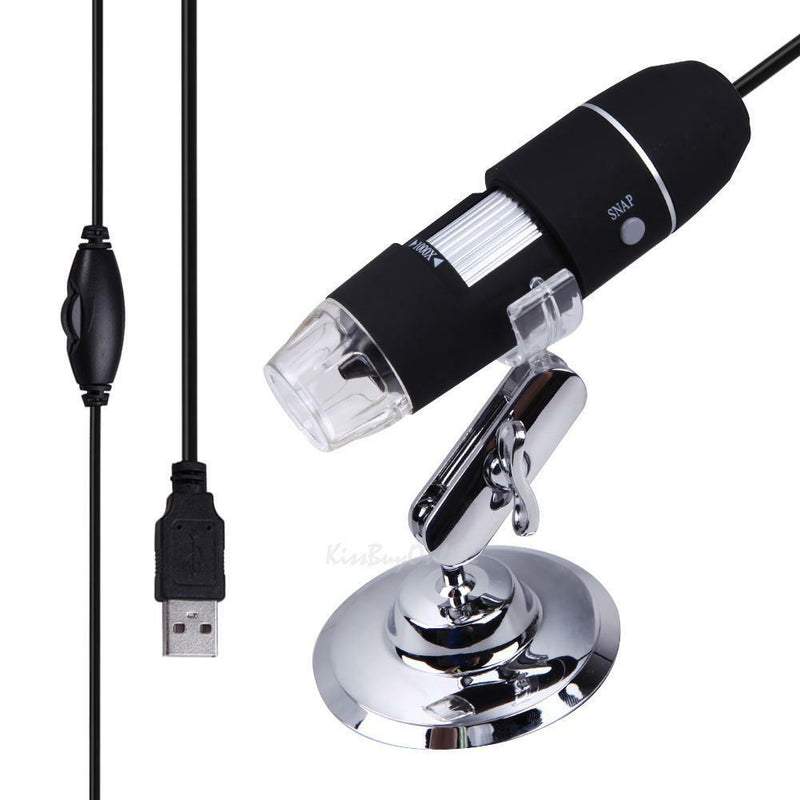 2MP 1000X 8 LED USB Zoom Digital Microscope Endoscope Camera Magnifier + Stand