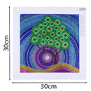 5D Diy Full Special Shaped Diamond Painting Scenic Green Tree Forest Crysta