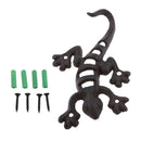 Iron Wall Art Ornament Geckos Lizard Hanger Hook Home Garden Decoration Gift