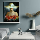 Girl 5D DIY Full Round Drill Diamond Painting Needlework Home Decor (B885) A