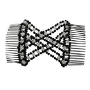 Hair Combs Beads Double Clip Comb Elastic Bun Maker Women DIY Hair Accessory