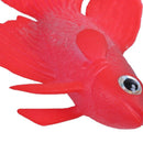 Silicone Aquarium Suction Cup Emulational Artificial Fish Ornament Red