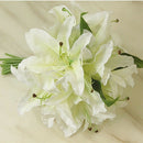 Artificial Silk Lily Home Table Vase Flower Arrangement Bridal Flower White