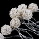 2.5M 20 Rattan Ball Led String Fairy Lights Christmas Tree Ornament Xmas DecorLJ