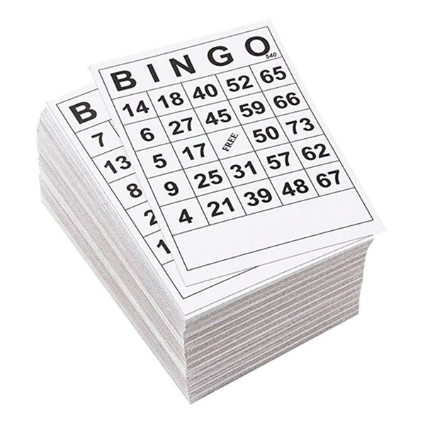 60pcs BINGO Game Paper Cards 1 on Single 60 Sheets 60 Cards without repeat