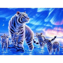 5D DIY Full Drill Diamond Painting White Tigers Cross Stitch Embroidery Kit