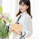 New Wooden Clutch Bag Ladies Evening Bag Chain Bag Handbag Party Wedding Ba