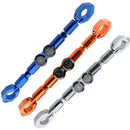 22mm Motorbike Balance Cross Bar with Clock Watch & Thermometer Gauge Gray