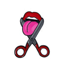 Creative Red Lip Brooch Fashion Scissors Pins Badge Backpack Jacket Gift