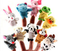 10Pcs Animal Finger Puppet Soft Plush Baby Educational Hand Cartoon Toys- MO