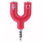 3.5mm Stereo Audio Jack Earphone Headphone 2 Way U Splitter Adapter