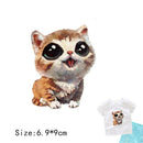 Cat Heat Transfer Press Iron On Patches Washable Printed Sewing Accessories FT