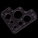 Diy handmade leather tool R ruler round corners full size acrylic template JR