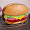 Woman Cupcake PU Chain Bag Popcorn Fries Crossbody Messenger Bag (Hamburger