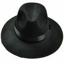 Unisex Classic Blower Jazz Hat Black Fedora Trilby Hat