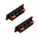 4 Way Jack Spring Speaker Push Connector Terminal Strip Block x2