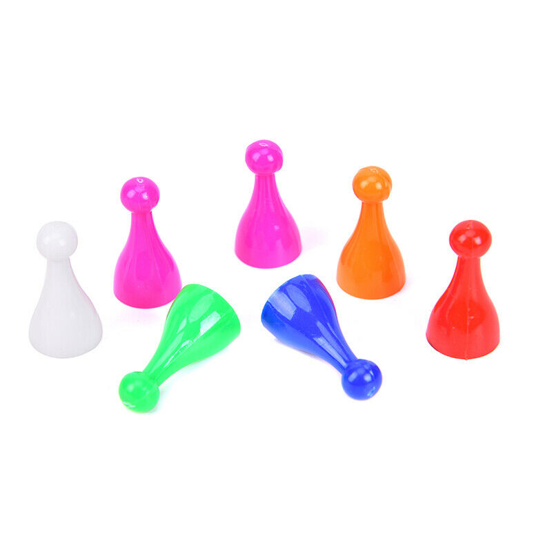 10Pcs Plastic Chess Pawn Pieces Board Card Games Halma Multi-colors Accessorie3C