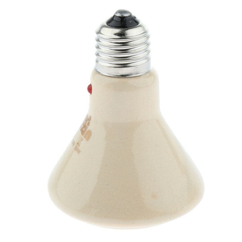 Basking Spot Lamp Heat Bulb Ceramic for Reptile Tortoise Lizard 50W