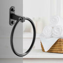 Aluminum Alloy Round Wall Hanging Towel Ring Bathroom Clothes Rack Holder