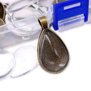 48-Pieces 24pcs Pendant Trays Base Cabochon Settings Jewelry Making DIY