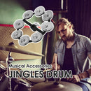 Percussion Hi-Hat Tambourine with Row Jingles Drum Set Musical Accessories