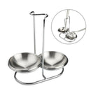 Stainless Steel Spoon Rest Holder,Long Handle Vertical Saving Soup Ladles H Q6U5