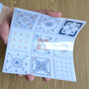 20pcs Retro Floor Tiles Wall Stickers Self-adhesive Decals (CRY006 10x10cm) A