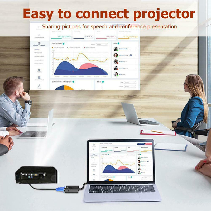 HW-2201 1080P HDMI to VGA Converter Adapter Digital Analog 3.5mm Audio Jack