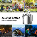 Outdoor Camping Kettle Stainless Steel Cooking Kettle 1.2L Lightweight Comp Y1V6