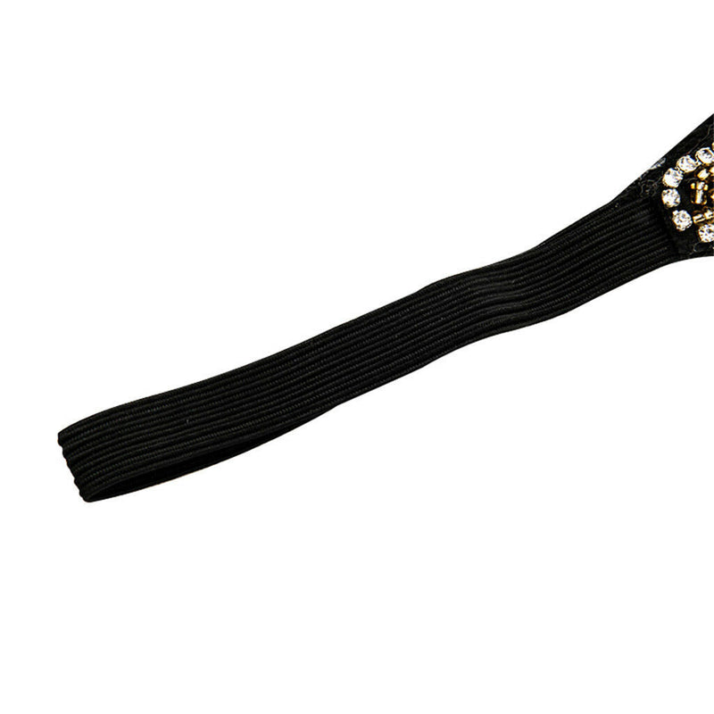 Flower Elastic Stretch Headwrap Bridal Wedding Crystal Rhinestone Headband