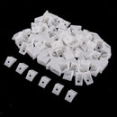 100 Pcs White Plastic L Shape Corner Brace Joint Angle Bracket Shelf Bracket