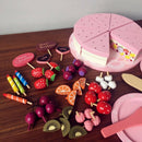 40PCS Wooden Kitchen Cooking Toys for Children Kitchen Food Toys Strawberry