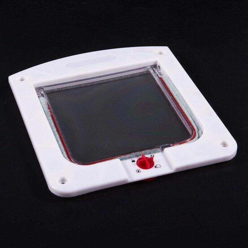 Plastic door White 4 Positions for Cat Dog W8A6