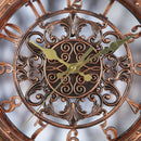 European Style Retro Creative Wall Clock Quartz Clock Round Plastic Fashion H3N3