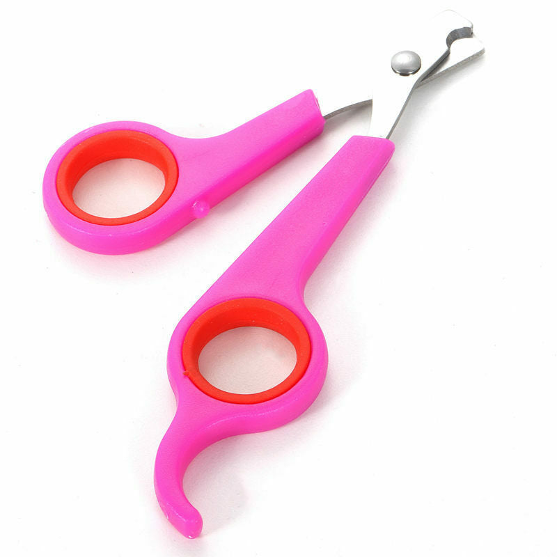 Nail Scissors Pliers Small Pets Dog Cat Claw Grooming pink