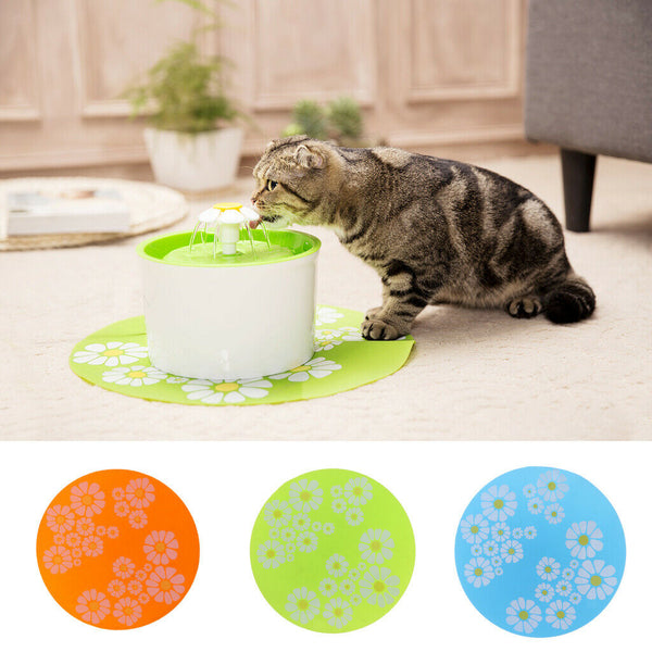 2 x Bright Color Round Shape Food Dish Tray with Flower Printed